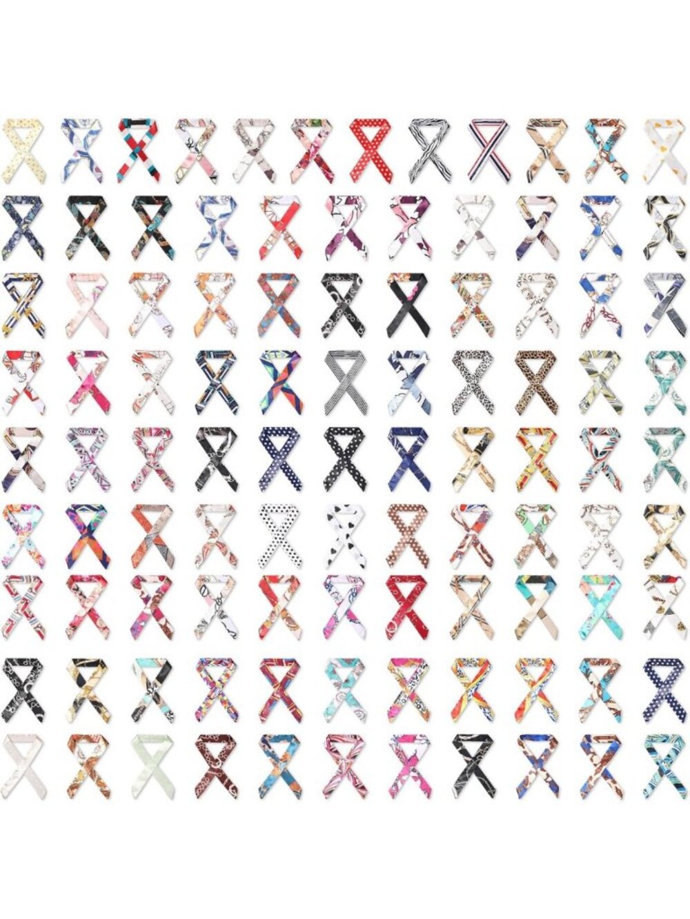 100 Pcs Women's Handbag Head Scarves - Stylish Accessories for Every Outfit